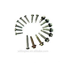 Customized Hex head self drilling screw with rubber wisher from manufacturer